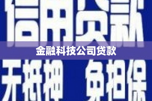 黄州金融科技公司贷款