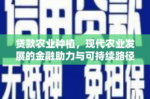 黄州贷款农业种植，现代农业发展的金融助力与可持续路径