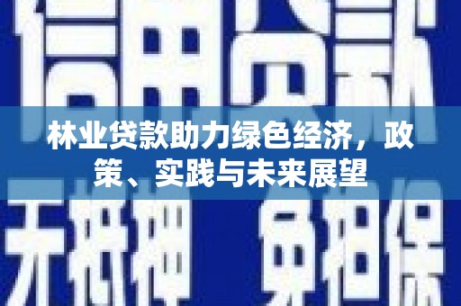 黄州林业贷款助力绿色经济，政策、实践与未来展望