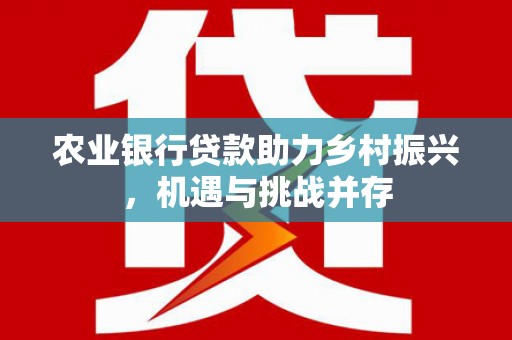 黄州农业银行贷款助力乡村振兴，机遇与挑战并存