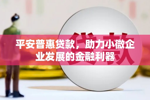 黄州平安普惠贷款，助力小微企业发展的金融利器