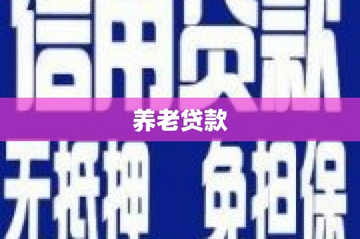 黄州养老贷款