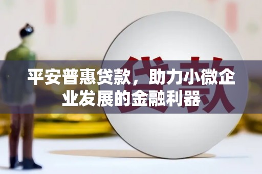 黄州平安普惠贷款，助力小微企业发展的金融利器