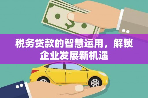 黄州税务贷款的智慧运用，解锁企业发展新机遇