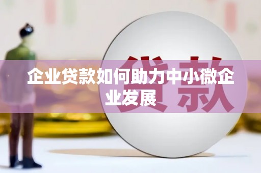 黄州企业贷款如何助力中小微企业发展